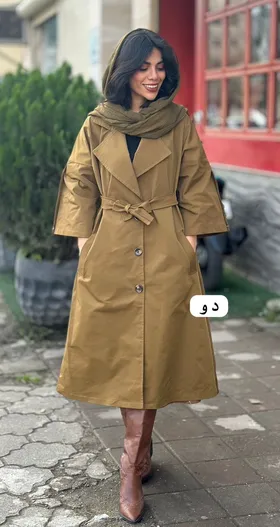 بارانی بلند کتان