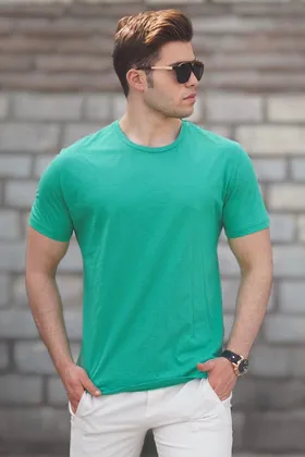 تیشرت پایه سبز مردانه 5268