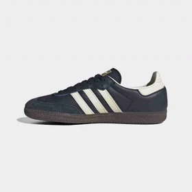 کفش کتانی سامبا سفید سرمه ای samba adidas کد 275977