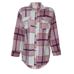 شکت زنانه پاییزه چهارخونه پشمی