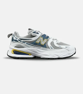کفش کتانی مردانه و زنانه سفید طوسی آبی NEW BALANCE 990 مدل 8547