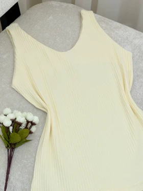 تاپ حلقه‌ای زنانه ترانه - لیمویی