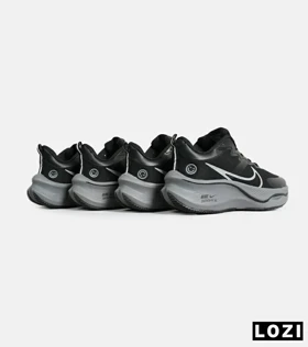 کفش کتانی مردانه و زنانه مشکی طوسی NIKE zoom x smiley