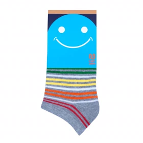 جوراب جوپا مچی راه راه - خاکستری میکس رنگی