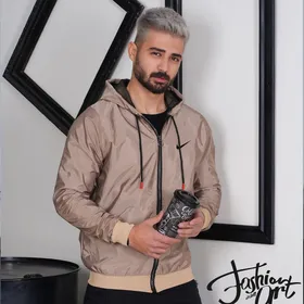 سویشرت شمعی مردانه کلاهدار داخل خز رنگ کرمی