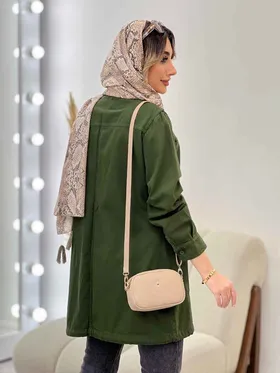 مانتو جین رنگی پایین گت آوا