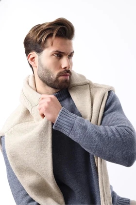 ژاکت بافتنی مردانه Indigo Crew Neck Overfit E7402