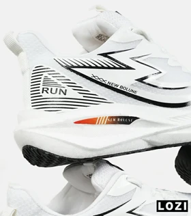 کفش کتانی مردانه و زنانه سفید مشکی GENERIC All Run مدل 7432