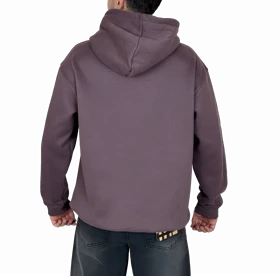 هودی بادمجانی اسپرت کلاهدار مردانه مدل RULGEN - جنس دورس توکرکی (گرم)