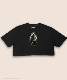 کراپ زنانه طرح اتک آن تایتان شخصیت ارن نیگر کد 928