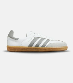 کفش کتانی مردانه و زنانه سفید طوسی کرم ADIDAS Samba مدل 7283