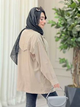 مانتو پشت ژیله برش‌دار