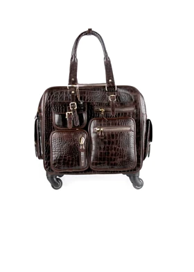 ساک مسافرتی چرخ‌دار چرم مدل اوبرت