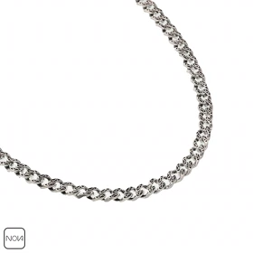 زنجیر نقره سیاه قلم مردانه کد 0251225