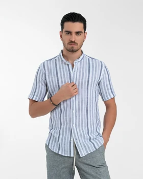 ام کی کالکشن پیراهن آستین کوتاه mk-4523-gray