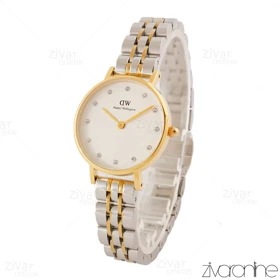 ساعت دنیل ولینگتون پتیت ایندکس نگین طلایی نقره ای 105450