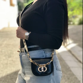 کیف زنانه مینی بگ ورنی وارداتی Dior کد 1055