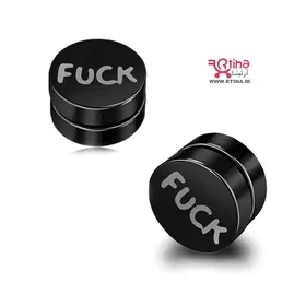 گوشواره آهنربایی پسرانه و دخترانه طرح fuck ضد حساسیت