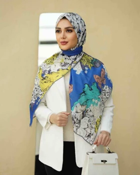 روسری مجلسی زنانه ویسکوز ابریشم قواره بزرگ