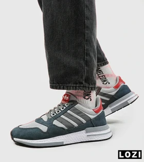کفش کتانی مردانه طوسی فیلی زیر سفید آدیداس adidas ZX 500