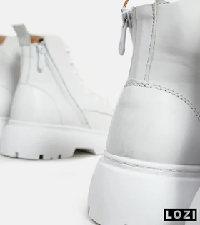 نیم بوت چرمی مردانه سفید Timberland