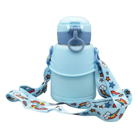 بطری و تراول ماگ پونی کوچولو بچگانه مدل Rainbow Dash ظرفیت 0.6 لیتر