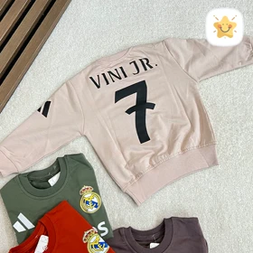 ست ورزشی پسرانه بلوز و شلوار رئال مادرید مناسب 1 تا 8 سال