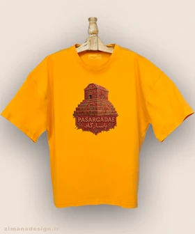 تیشرت لش مردانه و زنانه طرح پاسارگاد تلفیق با هنر فرش ایرانی
