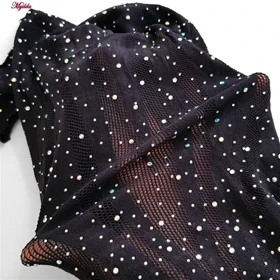 بادی فانتزی مشکی مدل نگین‌دار کد 4860-7188