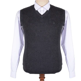 ژیله بافت مردانه یقه هفت ذغالی