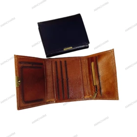 کیف پول چرم طبیعی مدل سه لت