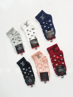 جوراب نیم ساق نخ پنبه طرح لویی ویتون(LOUIS VUITTON)