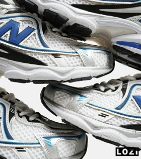 کفش کتانی مردانه و زنانه سفید آبی NEW BALANCE 1064
