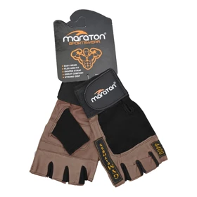 دستکش بدنسازی ماراتن مدل 4400 قهوه ای روشن