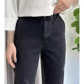 شلوار جین مام فیت 1001495