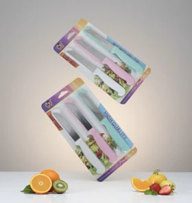 کارد اره ای 6 عددی دسته رنگی