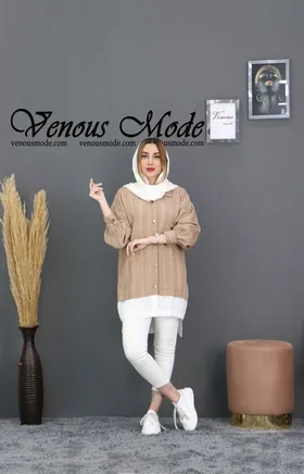 شومیز پیراهنی ترکیبی