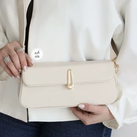 کیف زنانه مجلسی مدل منار (کرم روشن)