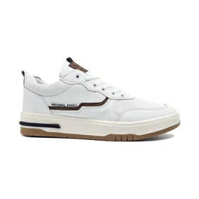 کفش و کتانی مردانه راحتی و روزمره رنگ سفید کرم کد 44232