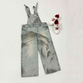 بیلر جین بچه گانه طرح مکانیکی کثیف اورجینال