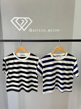تیشرت نخی راه راه (look)