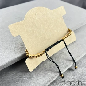 دستبند زنانه سه گوی طلایی 40207