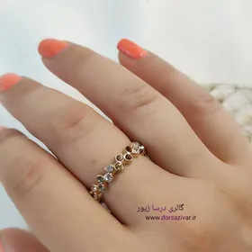 انگشتر نگین مورب