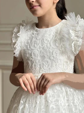 پیراهن تور کمر مرواریدی