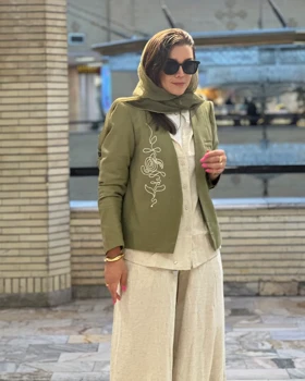 کت لینن گلدوزی