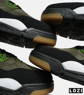 کتانی ساق‌دار زنانه و مردانه سبز زیتونی Nike air jordan 4