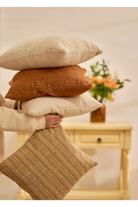 کوسن دکوراتیو Bella Maison مدل Bianca پلیاستر - کرم