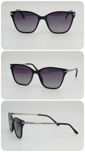 عینک آفتابی زنانه تیفانی اند کو Tiffany & Co RN TR7060 پلاریزه و ضد اشعه UV400 ایتالیایی Rianova (فریم مشکی عدسی‌ها مشکی سایه روشن)
