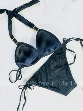 بیکینی کاپ ثابت مشکی ساده