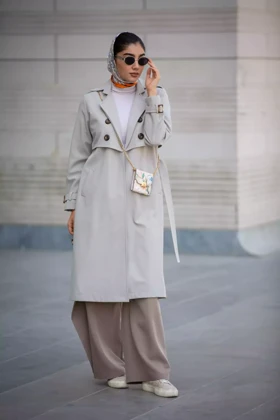 مانتو بارانی بلند 6 دکمه